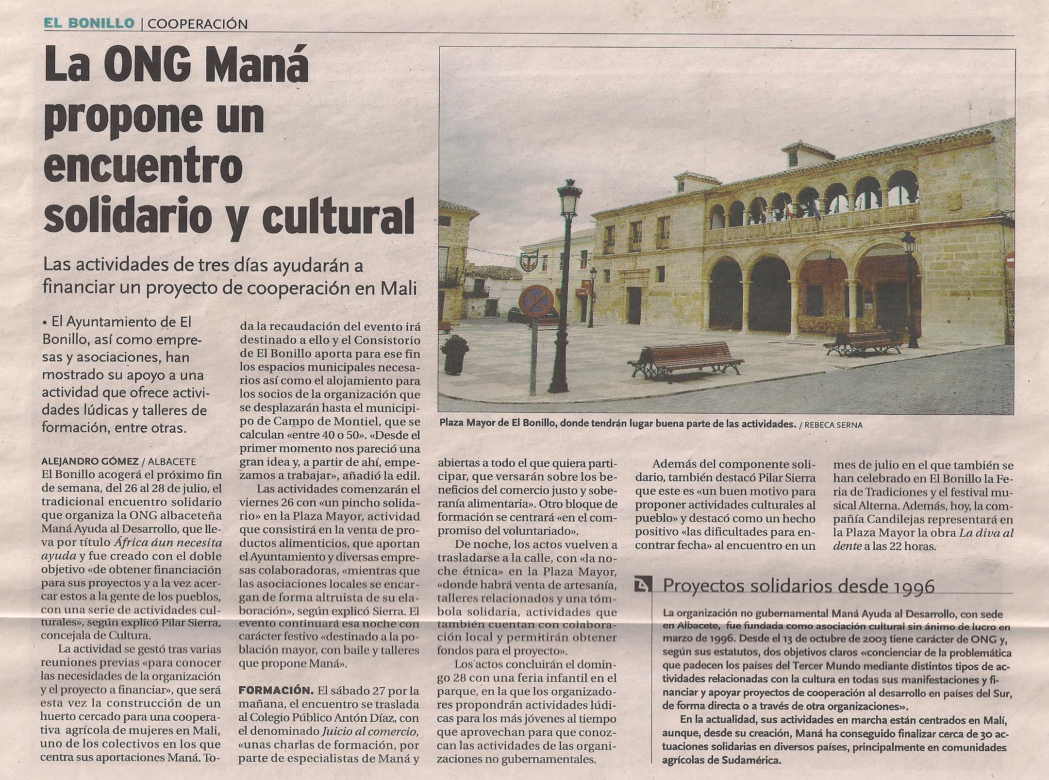 ONG Maná propone encuentro solidario y cultural