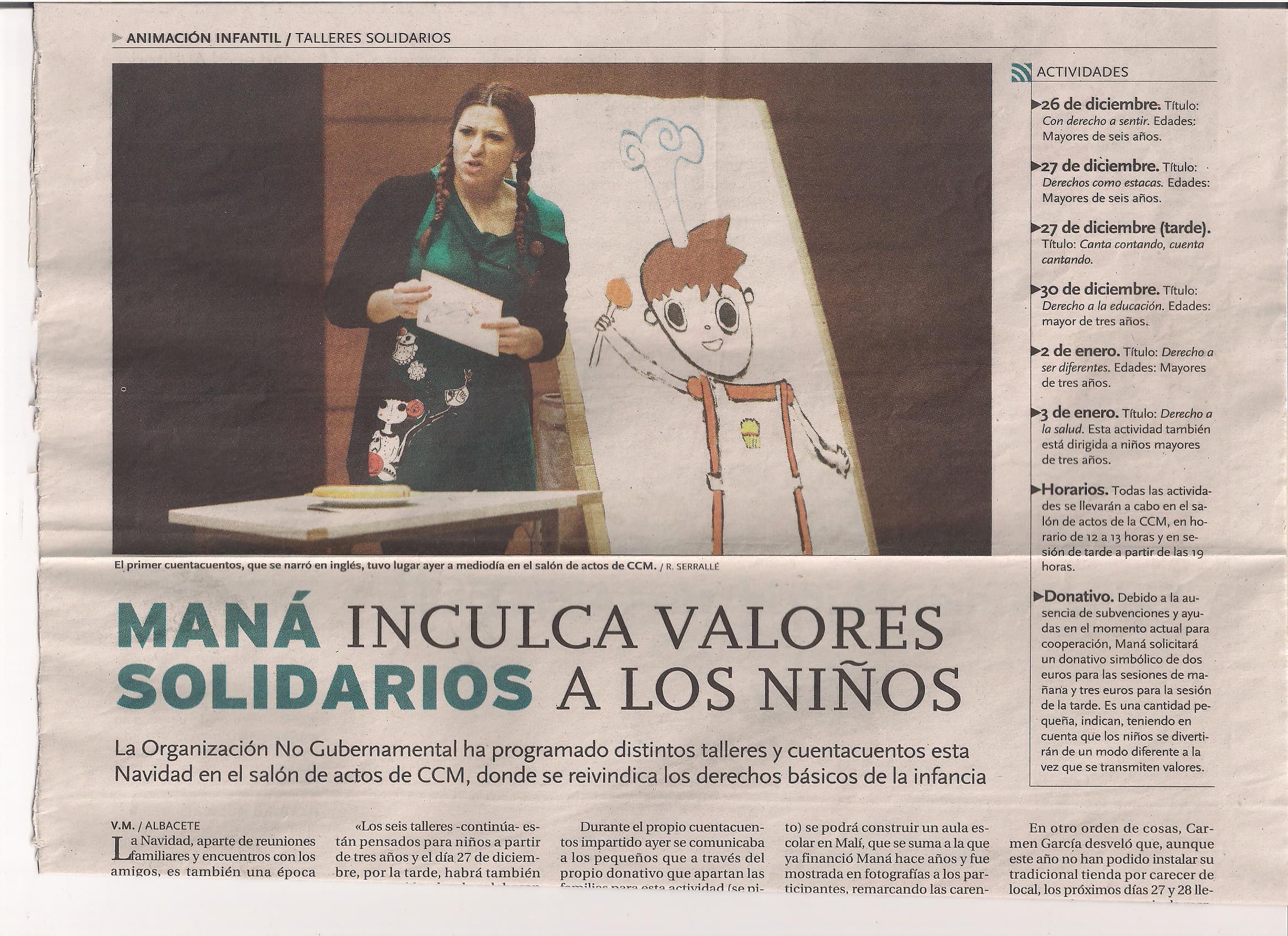 Maná inculca valores solidarios a los niños