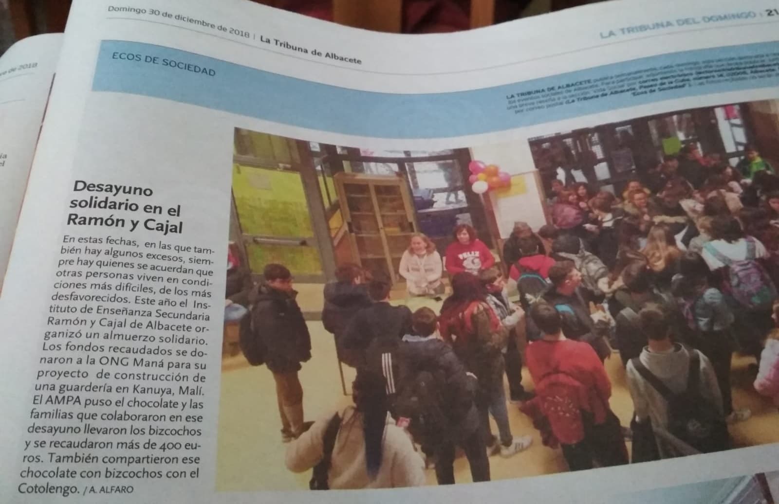 Desayuno Solidario en el Ramón y Cajal