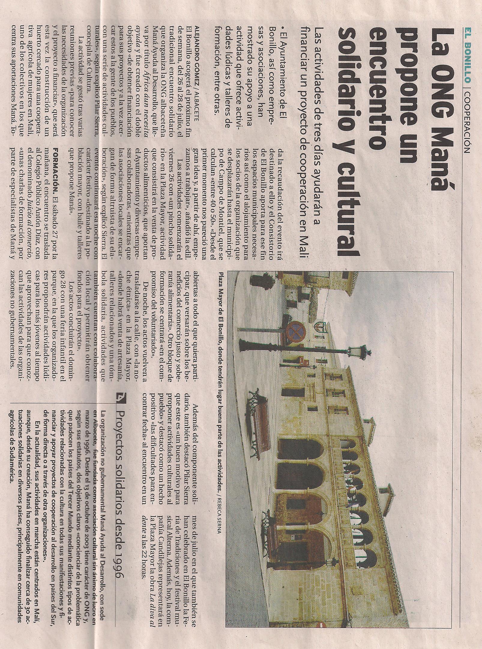 ONG Maná propone encuentro solidario y cultural